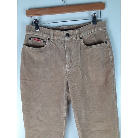 Vintage Chaps Womens Tan Corduroy Mid Rise Bootcut Jeans Pants Y2k 90s 4 - Picture 3 of 8